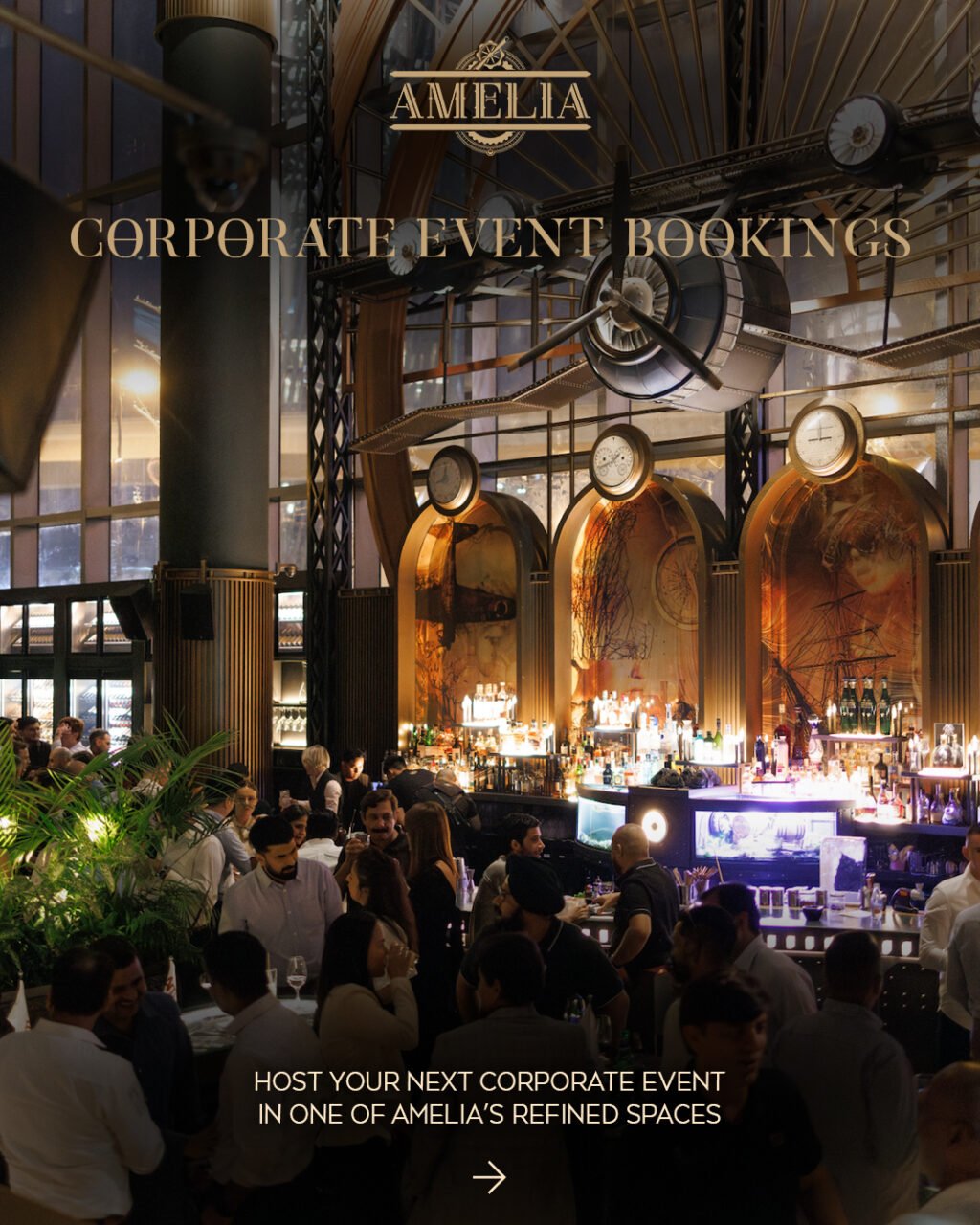 Host your next event at Amelia, where sophistication meets impeccable service.Discover exquisite spaces designed for memorable moments - from intimate gatherings to grand celebrations.Indulge in bespoke dining, crafted cocktails, and curated experiences that redefine the art of hospitality.For private event inquiries:
📧 events@amelialounge.com